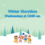 illustrated picture of children making a snowman