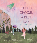 Book cover image of two children running through landscape with dog and flying kites