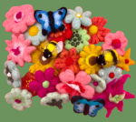 Felted Flower Mural by Pop Up Art School