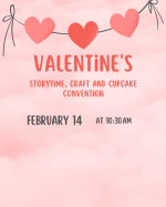 Pink Background with Valentine storytime