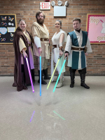 jedi masters with lightsabers
