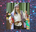 Wizard performer doing magic