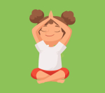 Child doing yoga