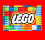 LEGO bricks behind the word LEGO.
