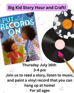 a picture book cover of a Black woman and a Black girl with Afros and a picture of a painted vinyl r