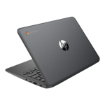 gray chromebook laptop with google circle on the top left corner