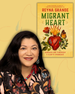 Woman with book cover