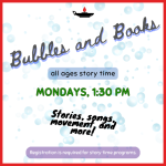 Bubbles and Books - 12/1, 12/8, 12/15, 1/5, 1/12, 1/26