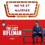 Monday matinee Logo with movie poster.
