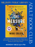 Adult Book Club June 22, 2026, at 4:00 PM