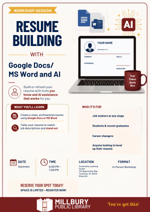 Resume Building with Google Docs/Ms Word and AI image