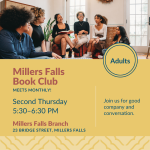 Six young women sit in a semi-circle, laughing and smiling, mid-conversation