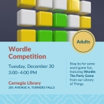 White, yellow, and green three dimensional blocks arranged in an array.