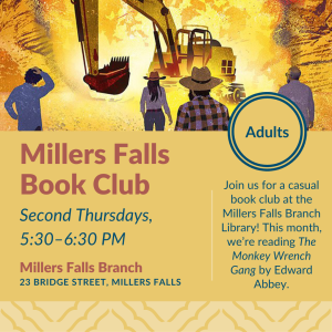 Millers Falls Book Club | The Monkey Wrench Gang by Edward Abbey image