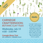Carnegie Crafternoon: Botanic Clay Tiles.