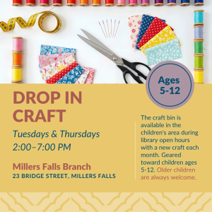 Tuesday Drop-In Craft for Ages 5-12 image