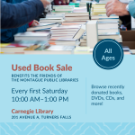 Persons' hands above a table full of books.