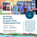 No Strings Marionette Company Visits Peskeompskut Park July 2026