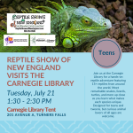 Reptile Show of New England Visits the  Carnegie Library