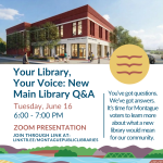 Your Library, Your Voice: New Main Library Q&A Zoom.