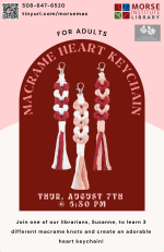 Macrame Heart Keychain August Flyer