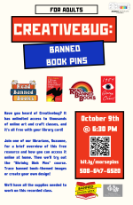 Banned Book Pins Flyer