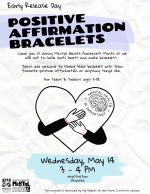 Flyer for Positive Affirmation Bracelets for Teens and tweens.