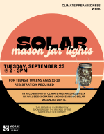 Flyer for Teen Solar Mason Jar Lights Program