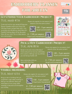 Spring Embroidery Classes Flyer 