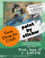 Flyer for Teen Drop In Paint By Sticker