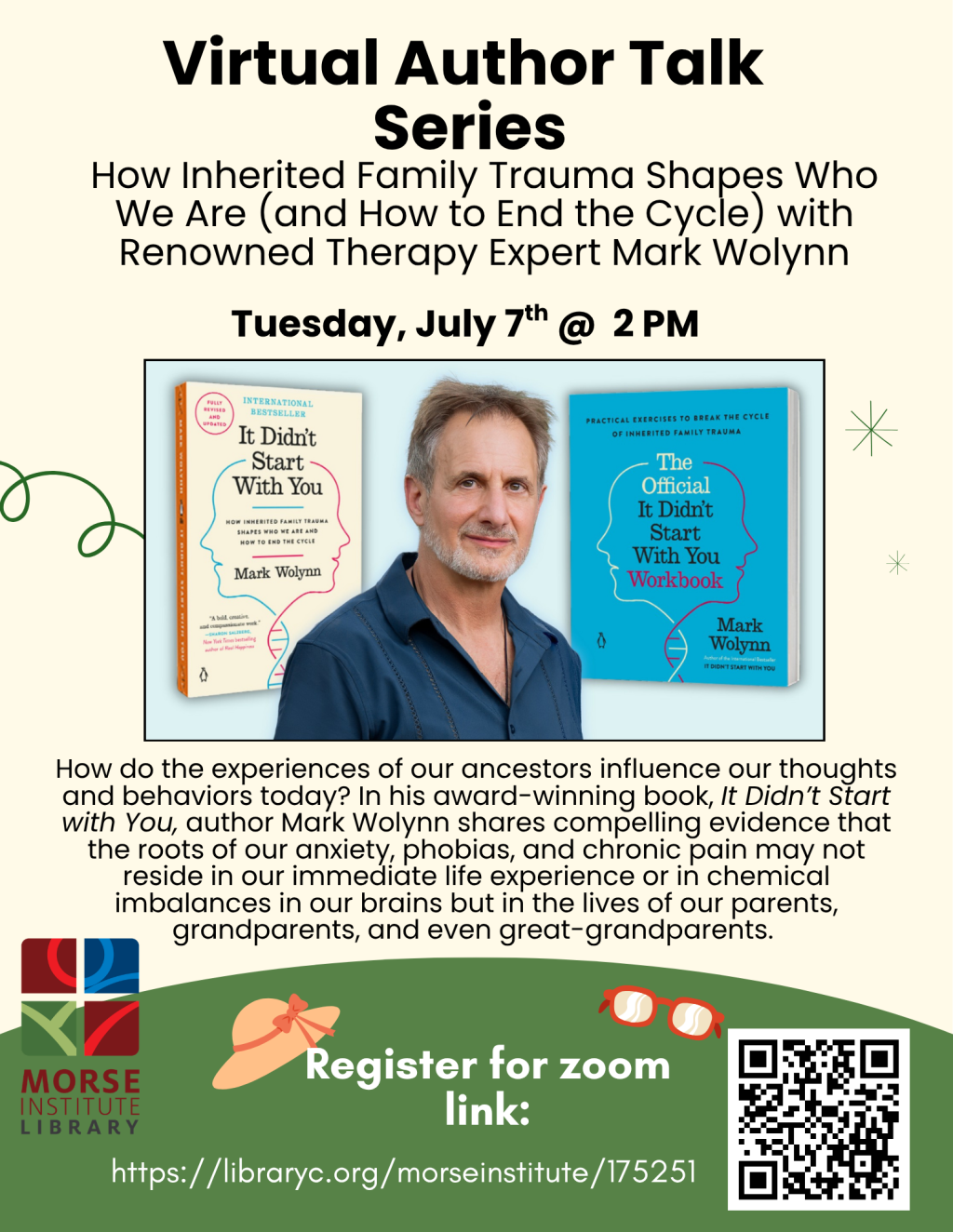Virtual Author Talk: Mark Wolynn: How Inherited Family Trauma Shapes Who We Are (and How to End the