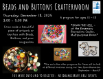 Beads and Buttons Crafternoon - December 2025 - at the RRC