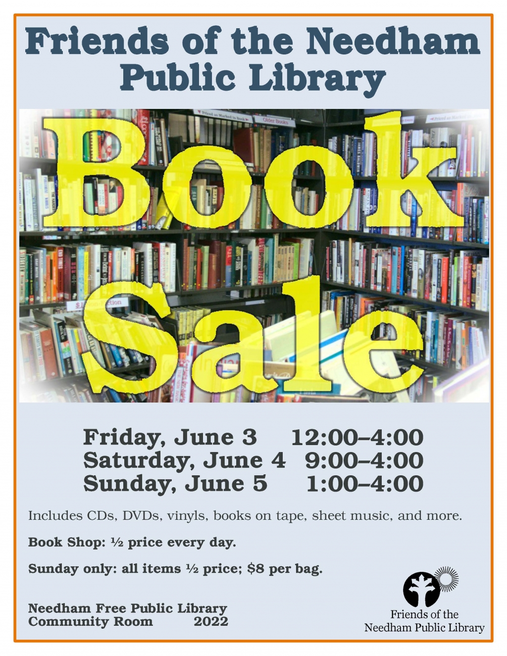 06/03/2022 Friends of the Needham Public Library Spring Book Sale