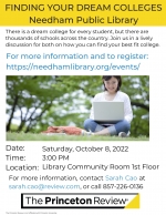 Princeton Review - College and Test Prep - Workshop 2 of 4 - Dream Colleges