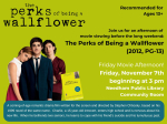 YA Movie Afternoon - The Perks of Being a Wallflower - November 7th, 2025 from 3:00 - 5:00 in the Ne