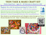 Take and Make Craft for Teens - Perler Beads - December 2025
