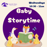 fox reading to geese on storytime rug