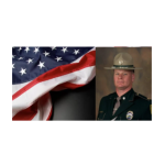 picture of a police officer and the American flag