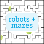 small robot bugs wandering in maze