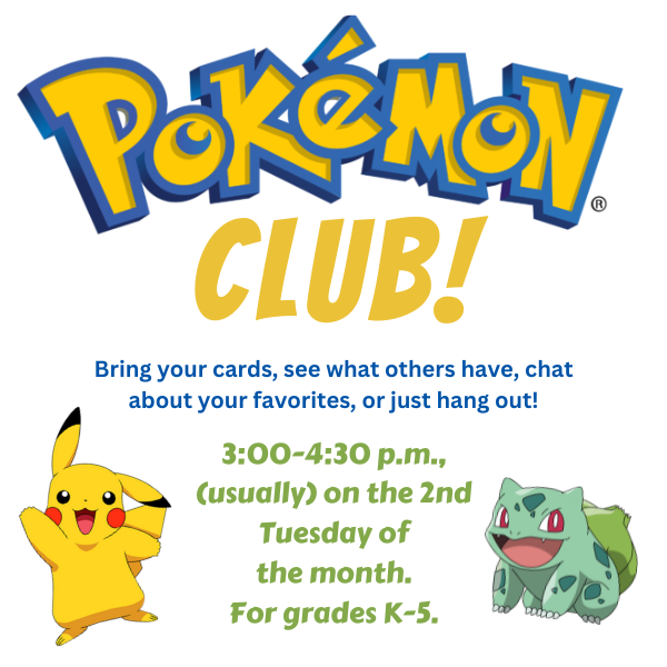 pikachu and bulbasaur.