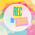 Picture shows pastel colors in the background with the text saying "Rec the Library".