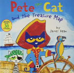 book character pete the cat dressed as pirate captain.