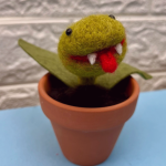 felted wool carnivorous plant craft.