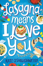 Bright blue book cover with scrolling lettering.