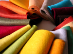 Sheets of felt in various colors.