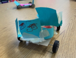 Construction paper car craft