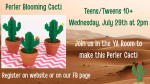 Perler bead cacti with event info