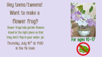 mason jar with flowers and flower frog including details for program