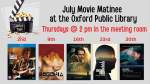 five movies to be shown in July