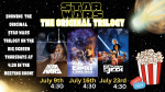 Original 3 Star Wars Movies, popcorn and movie tickets